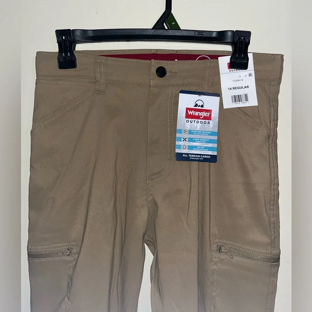 Wrangler Men's Khaki Outdoor Cargo Pants Size ( 14 Regular)